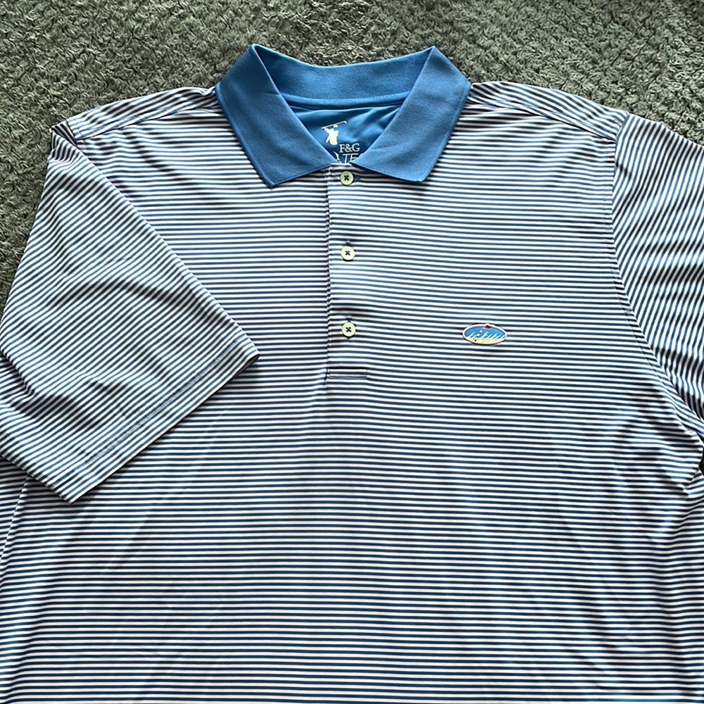F&G Tech golf polo Nantucket GC logo